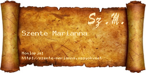 Szente Marianna névjegykártya